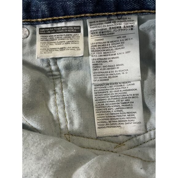 Levi Strauss 514 Straight‎ Fit Blue Denim Jeans Men's Size 40x30 - Picture 10 of 12